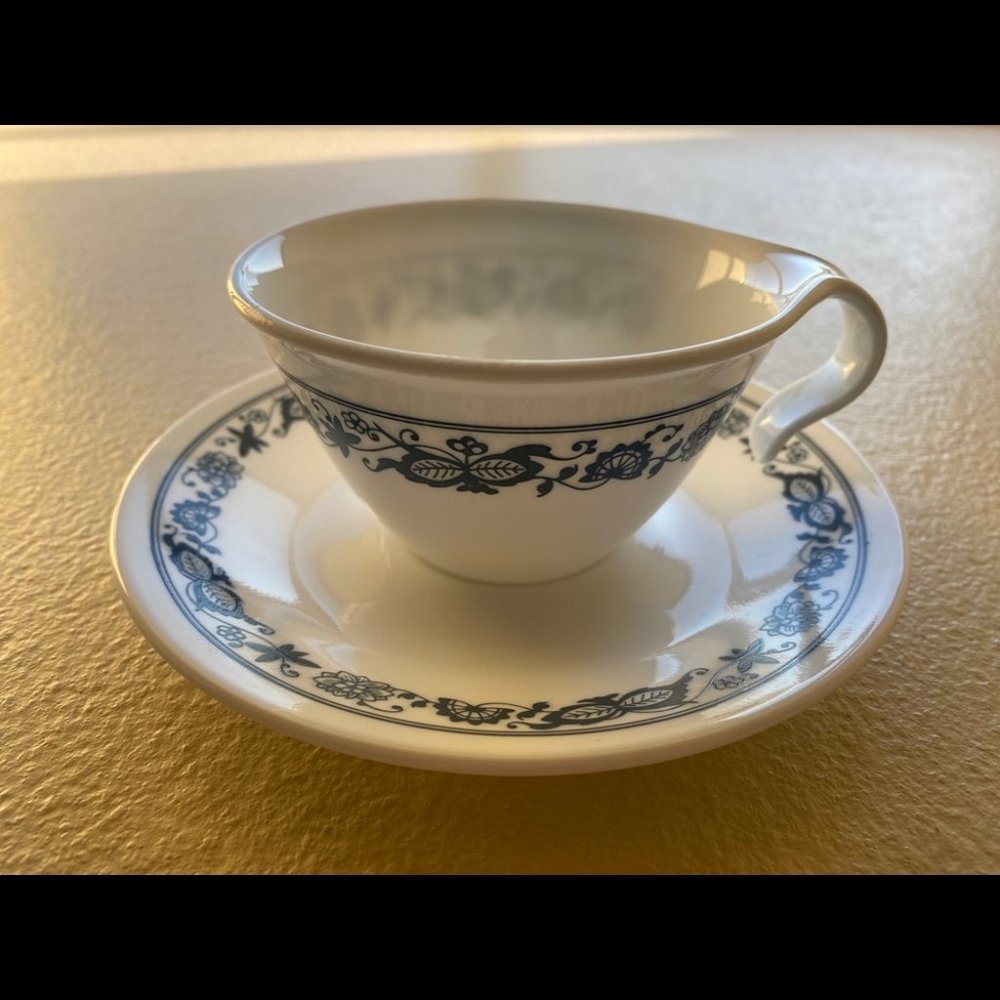 Corelle Old Town Blue Flat Cup & saucer set